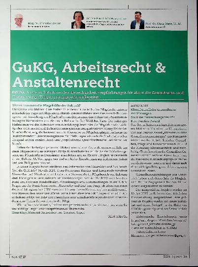 Vorschauseite 1: Aktuelles und Wichtiges aus dem Beruferecht