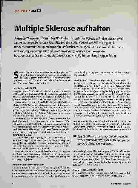Vorschauseite 1: Multiple Sklerose aufhalten