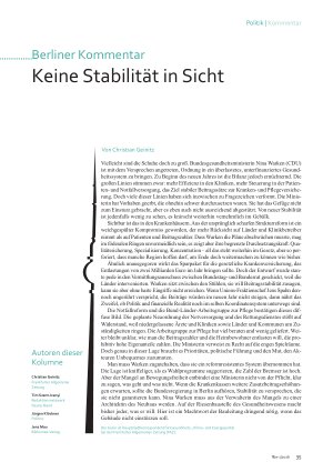 Vorschauseite 1: Berliner Kommentar Keine Stabilität in Sicht