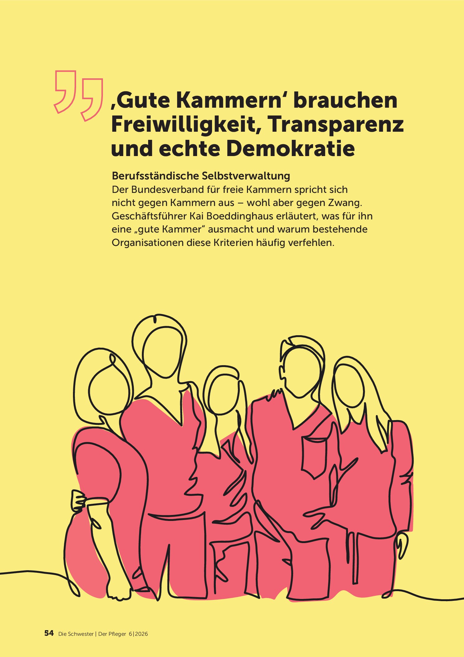 Vorschauseite 1: ‚Gute Kammern‘ brauchen Freiwilligkeit, Transparenz und echte Demokratie