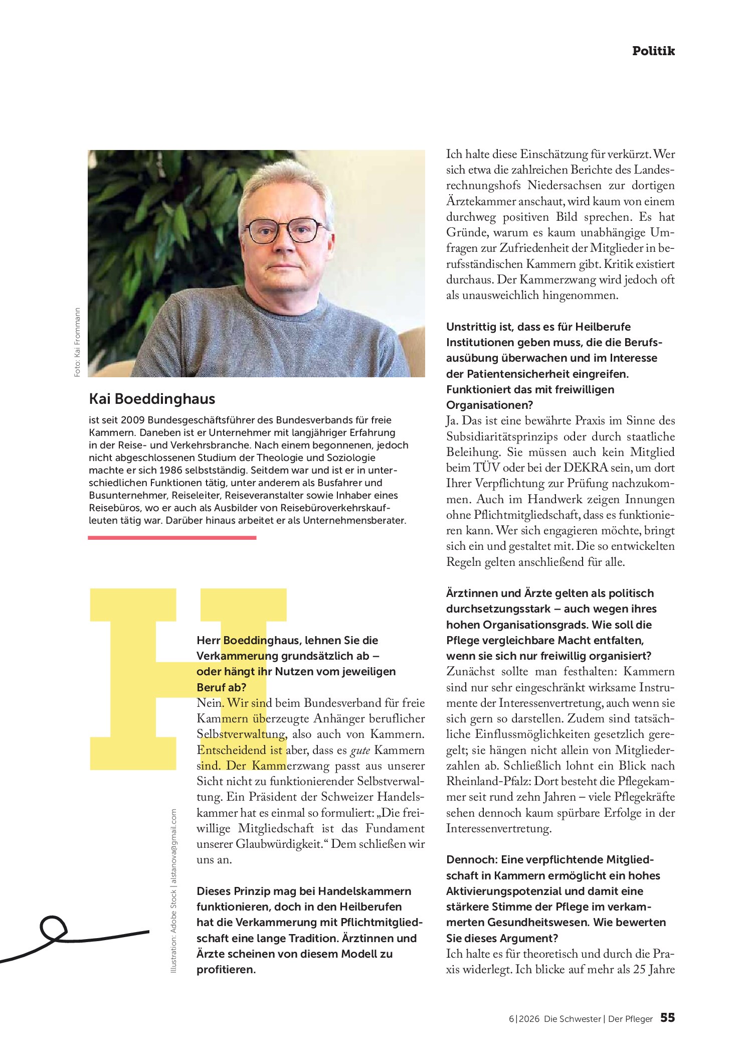 Vorschauseite 2: ‚Gute Kammern‘ brauchen Freiwilligkeit, Transparenz und echte Demokratie