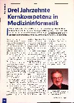 Vorschauseite 1: Drei Jahrzehnte Kernkompetenz in Medizininformatik