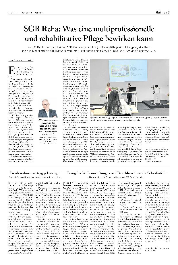 Vorschauseite 1: SGB Reha: Was eine multiprofessionelle und rehabilitative Pflege bewirken kann