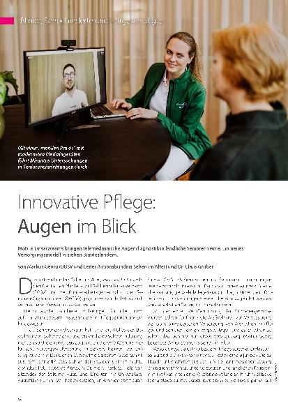Vorschauseite 1: Innovative Pflege: Augen im Blick