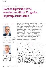 Vorschauseite 1: Nachhaltigkeitsberichte werden zur Pflicht für große Kapitalgesellschaften.