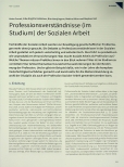Vorschauseite 1: Professionsverständnisse (im Studium) der Sozialen Arbeit