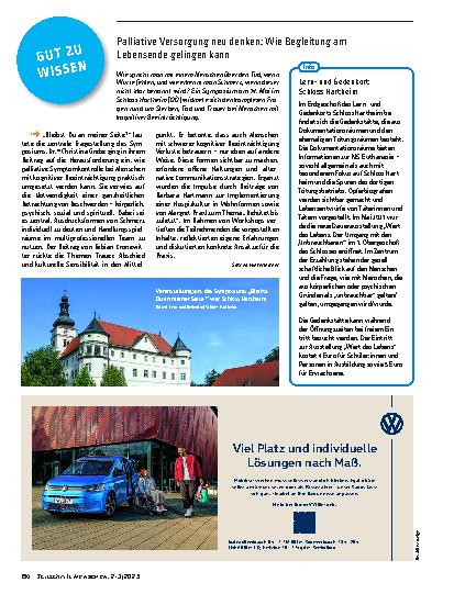 Vorschauseite 1: „Nie wieder“ heißt: jetzt handeln Die NS-„Euthanasie“ und ihre Nachwirkungen auf die Inklusionsarbeit im 21. Jahrhundert