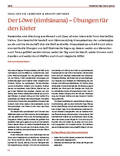 Vorschauseite 1: Der Löwe (Simhasana) – Übungen für den Kiefer