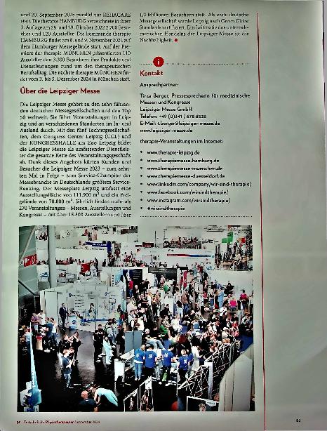 Vorschauseite 3: Fortbildung mit Mehrwert: Das Kongressprogramm der therapie HAMBURG 2024
