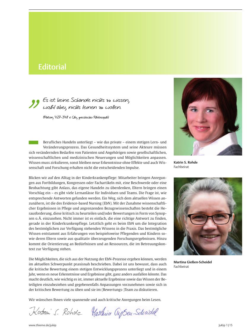 Vorschauseite 1: Editorial