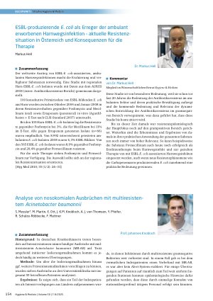 Vorschauseite 5: Surveillance Kontrolle des epidemischen Auftretens eines multi resistenten Acinetobacter baumannii-Stamms