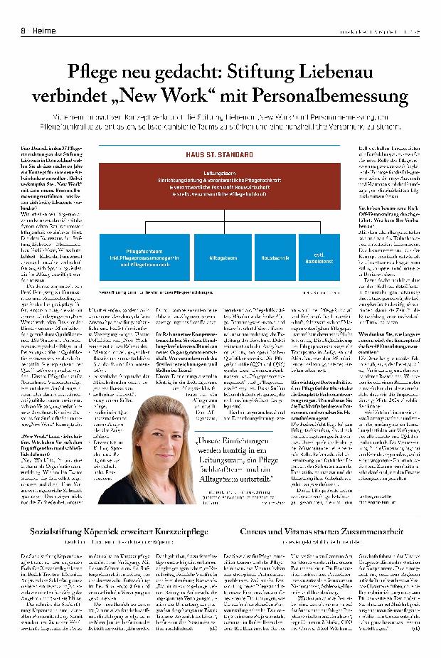 Vorschauseite 1: Pflege neu gedacht: Stiftung Liebenau verbindet „New Work“ mit Personalbemessung