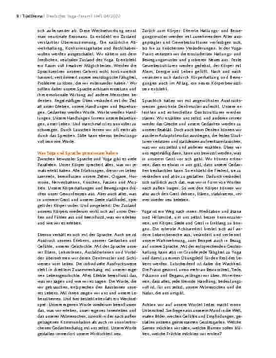 Vorschauseite 3: RHETORIK IM YOGA-UNTERRICHT Die Macht der Sprache