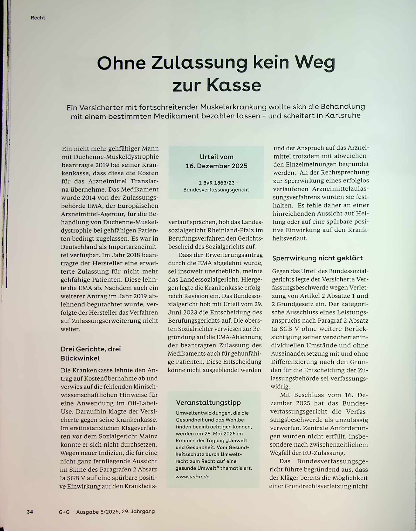 Vorschauseite 1: Ohne Zulassung kein Weg zur Kasse