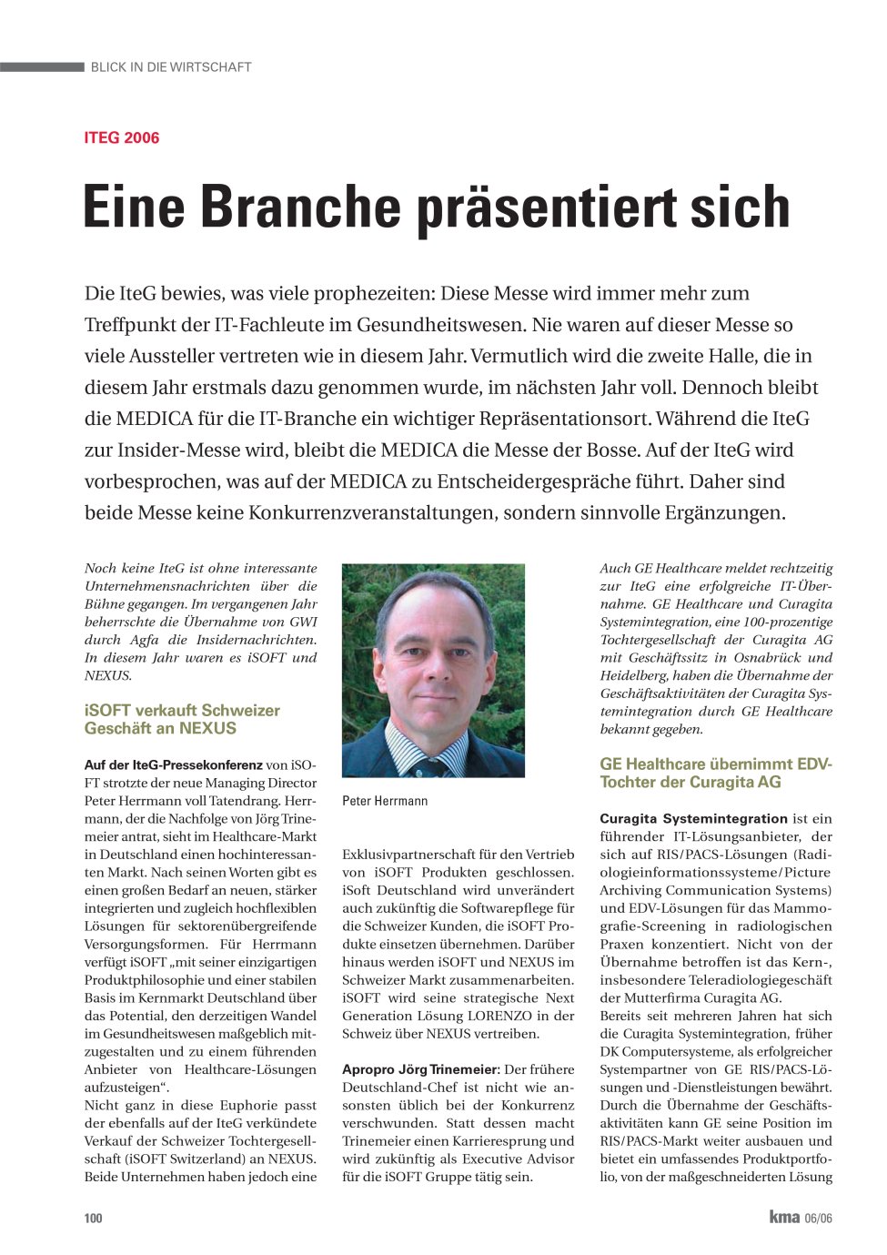 Vorschauseite 1: Eine Branche präsentiert sich