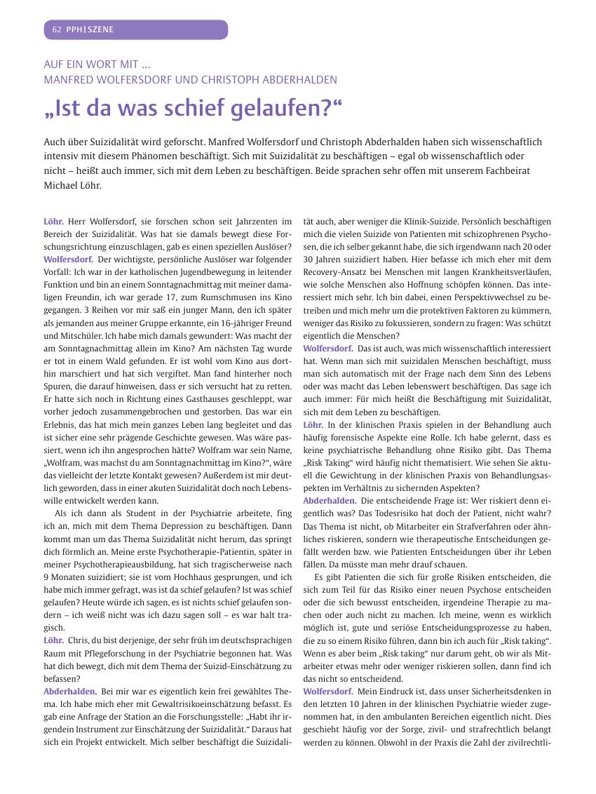 Vorschauseite 1: „Ist da was schief gelaufen?“