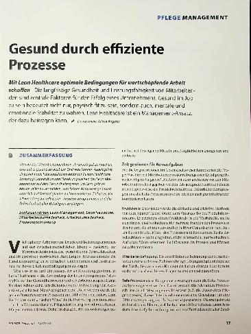 Vorschauseite 1: Gesund durch effiziente Prozesse