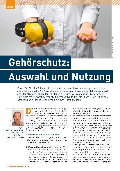 Vorschauseite 1: Gehörschutz: Auswahl und Nutzung