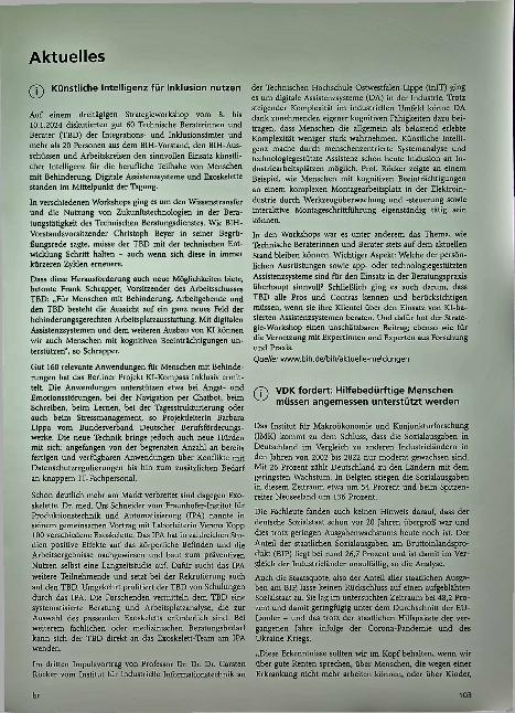 Vorschauseite 1: Aktuelles: Künstliche Intelligenz für Inklusion nutzen