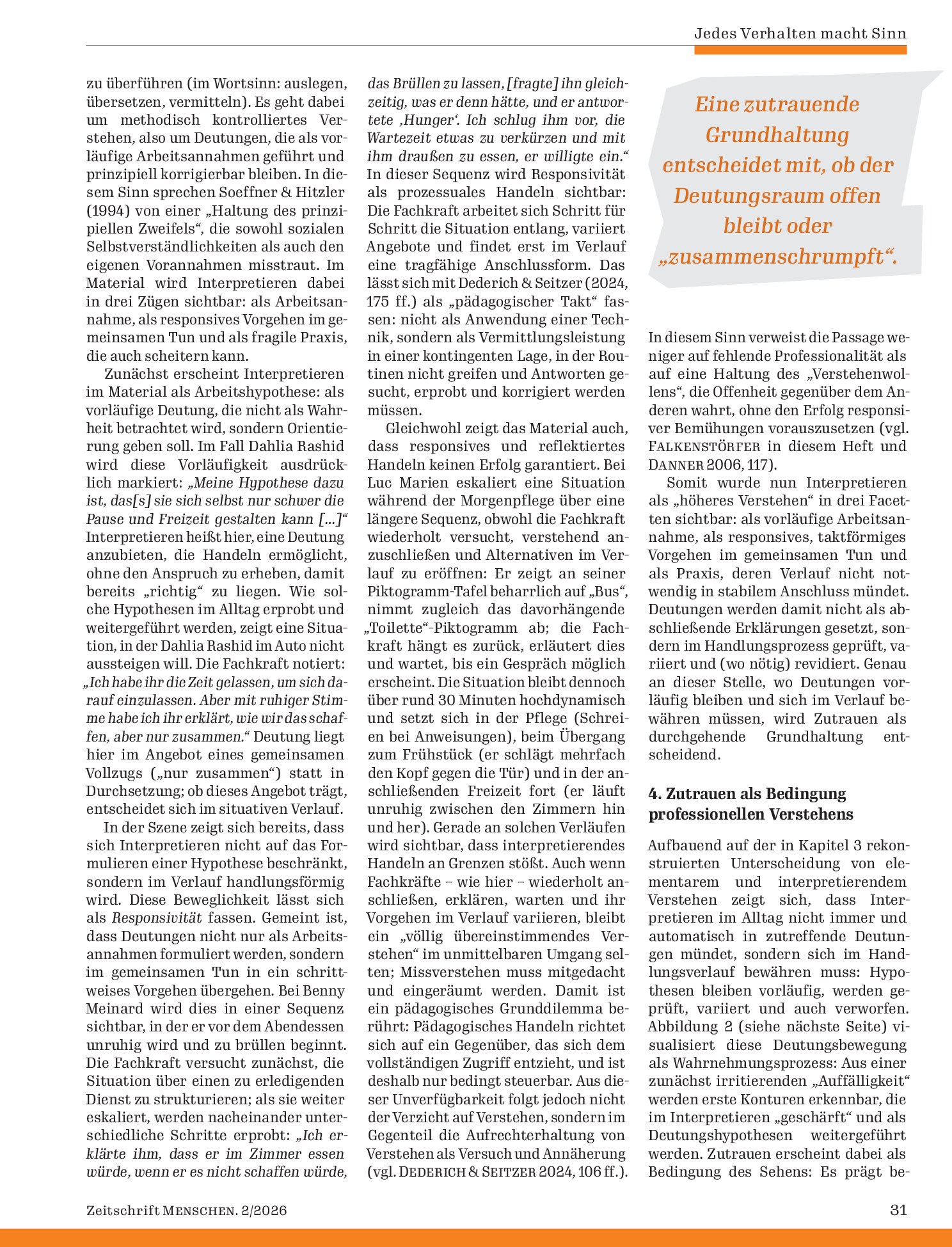 Vorschauseite 5: Verstehenwollen in einer zutrauenden Grundhaltung