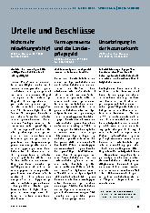 Vorschauseite 1: Urteile und Beschlüsse