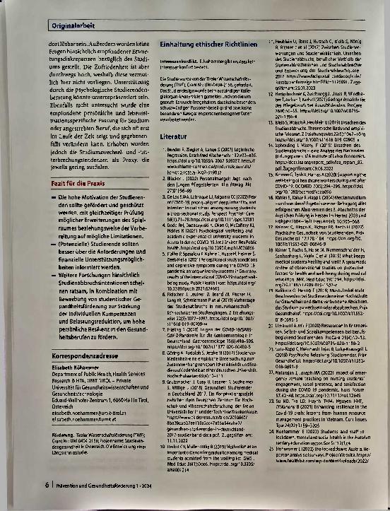 Vorschauseite 6: Studienabbruchstendenzen bei gesundheitsbezogenen und (human)medizinischen Studienrichtungen in Österreich