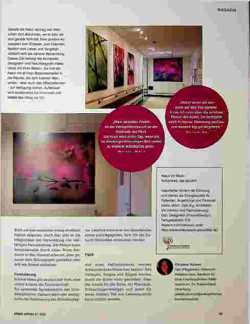 Vorschauseite 3: Die Natur ins Haus holen: Mehr Lebensqualität durch Bilderkonzept auf der Palliativstation