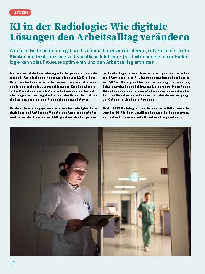 Vorschauseite 1: KI in der Radiologie: Wie digitale Lösungen den Arbeitsalltag verändern