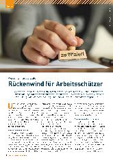Vorschauseite 1: Rückenwind für Arbeitsschützer