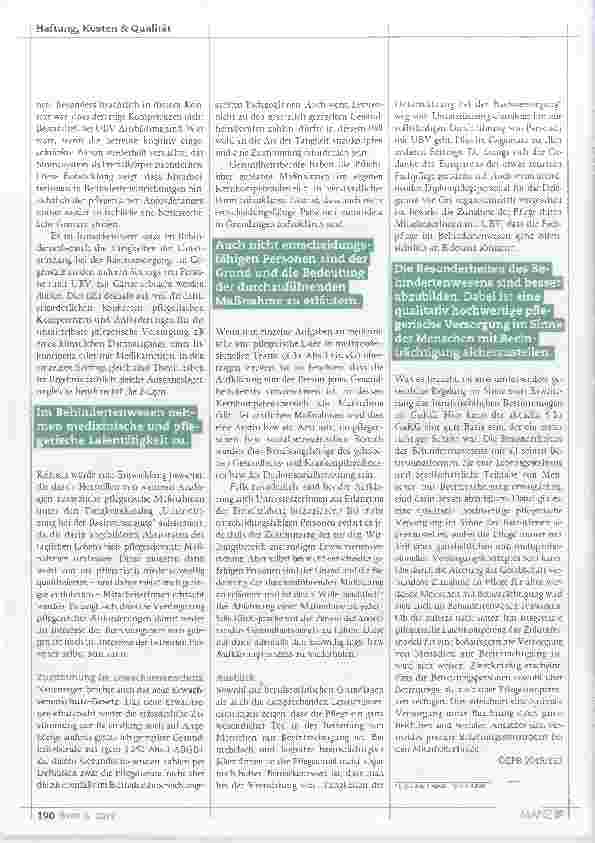 Vorschauseite 3: Pflege im Behindertenbereich
