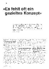 Vorschauseite 1: "Es fehlt oft ein gezieltes Konzept. "