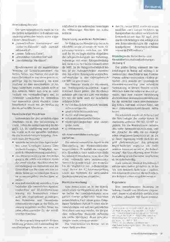 Vorschauseite 2: Revision der Maschinenrichtlinie - Rückblick und Ausblick