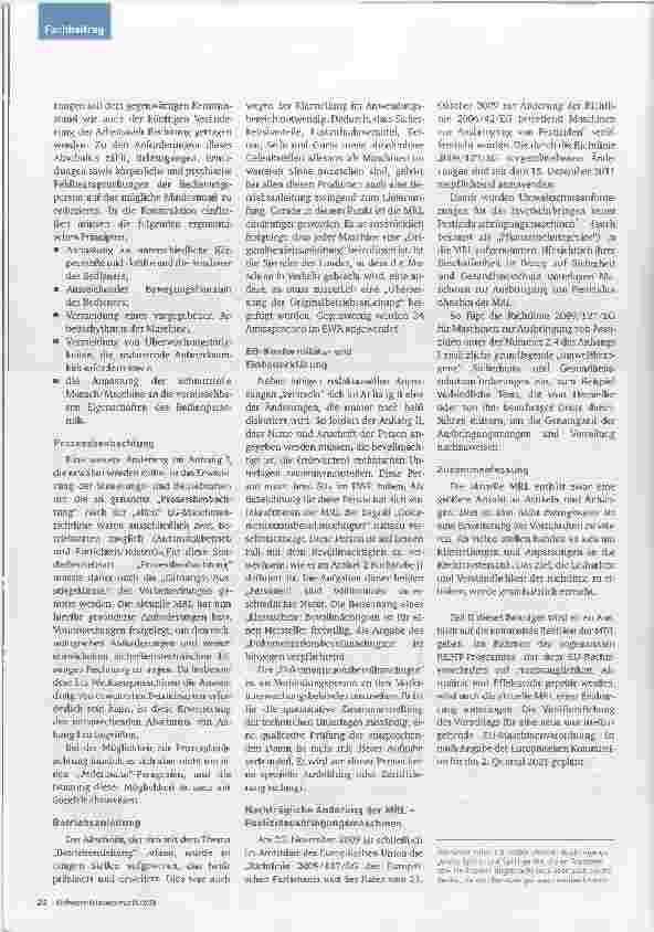Vorschauseite 3: Revision der Maschinenrichtlinie - Rückblick und Ausblick