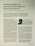 Vorschauseite 1: Verfahrensfragen im Personalvertretungsrechtlichen Eilverfahren
