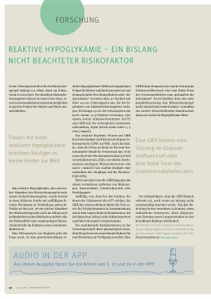 Vorschauseite 1: reaktive Hypoglykämieein bislang nicht beachteter Risikofaktor