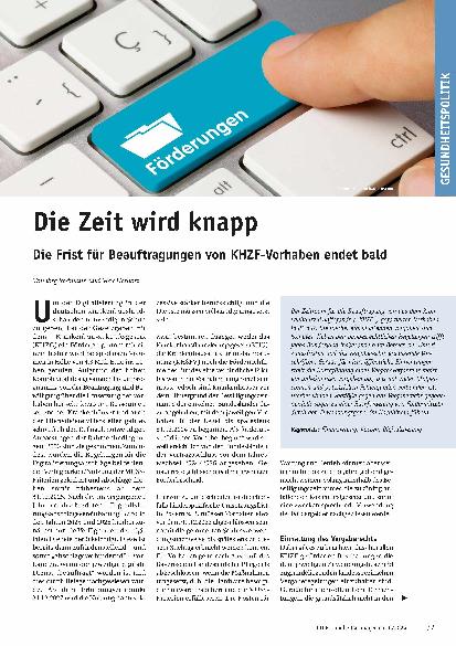 Vorschauseite 1: Die Zeit wird knapp. Die Frist für Beauftragungen von KHZF-Vorhaben endet bald.