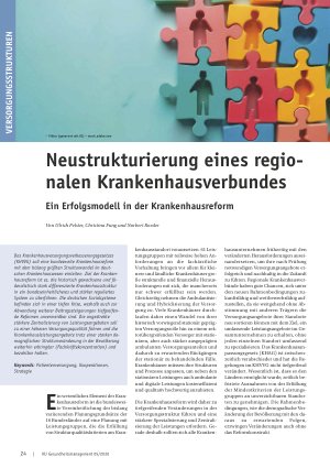 Vorschauseite 1: Neustrukturierung eines regionalen Krankenhausverbundes. Ein Erfolgsmodell in der Krankenhausreform