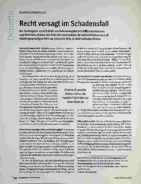 Vorschauseite 1: Recht versagt im Schadensfall.