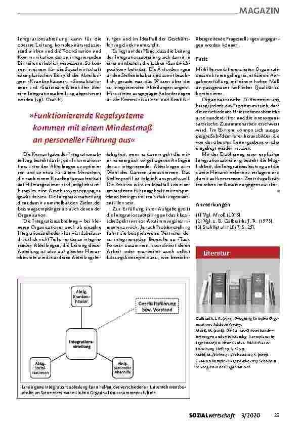 Vorschauseite 3: Integration der Organisation als Managementaufgabe