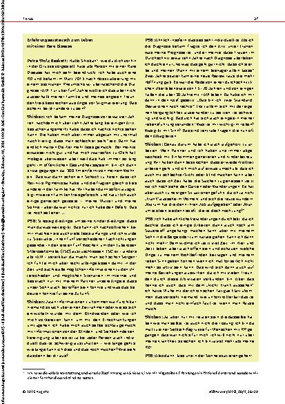 Vorschauseite 2: Leben mit einer Rare Disease Pathophysiologische Fixierung vs. psychische Flexibilität