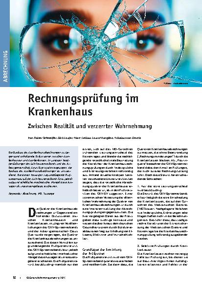 Vorschauseite 1: Rechnungsprüfung im Krankenhaus Zwischen Realität und verzerrter Wahrnehmung