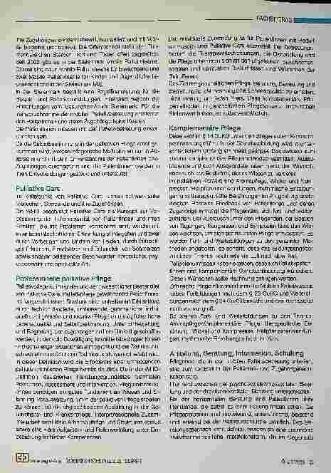 Vorschauseite 2: Ganzheitliche Pflegeberatung als Pflegekonzept in der mobilen palliativen Betreuung in der Steiermark