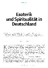 Vorschauseite 1: Esoterik und Spiritualität in Deutschland