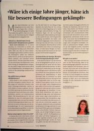 Vorschauseite 1: "Wäre ich einige Jahre jünger, hätte ich für bessere Bedingungen gekämpft."