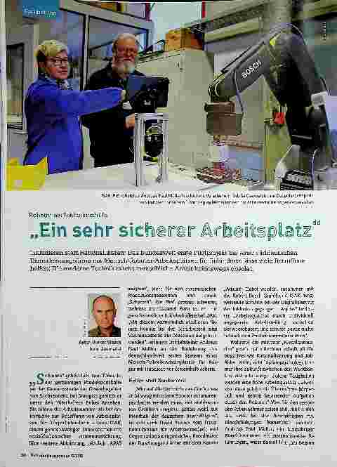 Vorschauseite 1: Roboter als Inklusionshilfe „Ein sehr sicherer Arbeitsplatz“