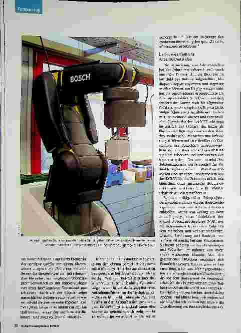 Vorschauseite 3: Roboter als Inklusionshilfe „Ein sehr sicherer Arbeitsplatz“