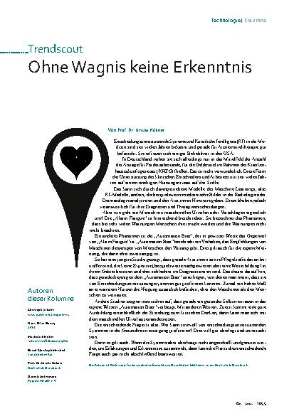 Vorschauseite 1: Trendscout Ohne Wagnis keine Erkenntnis