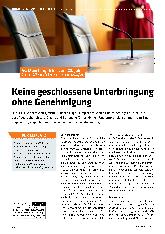 Vorschauseite 1: Keine geschlossene Unterbringung ohne Genehmigung.