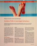 Vorschauseite 1: Pflege im Sommer nicht vernachlässigen. Schöne Füße in wenigen Schritten.