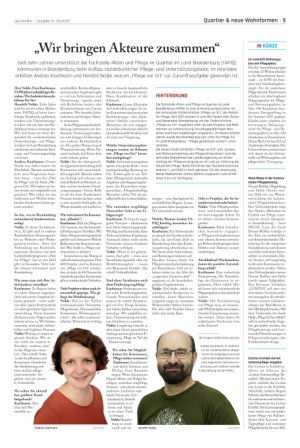 Vorschauseite 1: „Wir bringen Akteure zusammen“